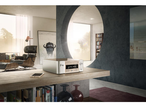Marantz M-CR612 Sølv Trådløst Hi-Fi-system med CD, Bluetooth