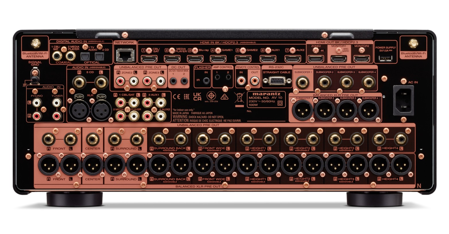 Marantz AV 10 bakside