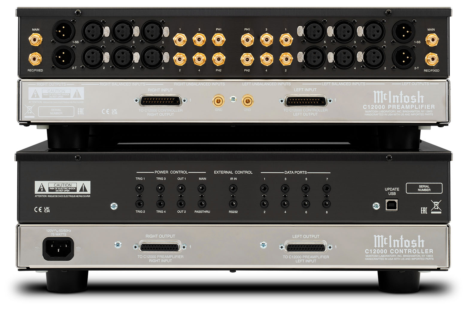 C12000 bakpanel med tilkoblinger