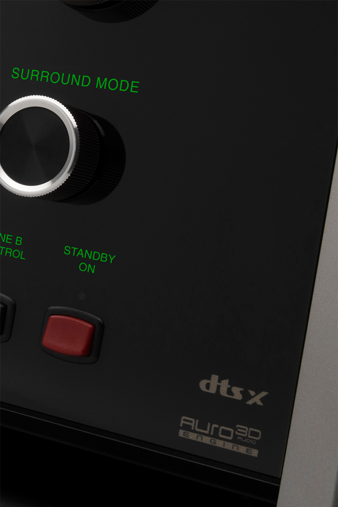 MX180 DTS og Auro nærbilde