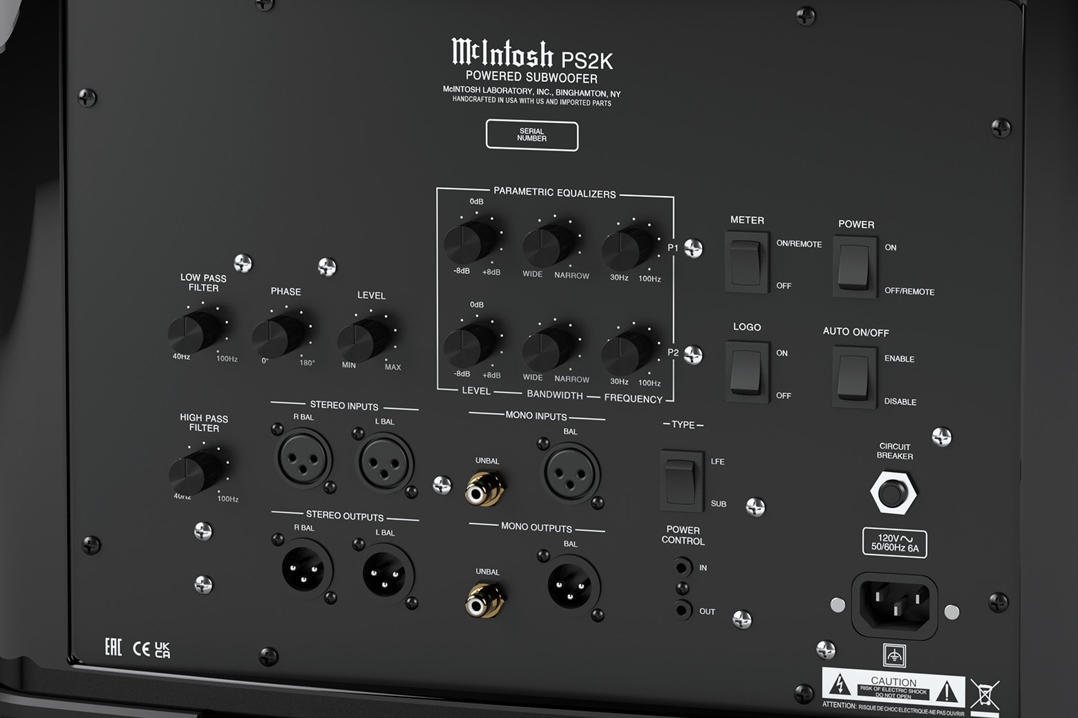 McIntosh PS2K bakpanel kontroller