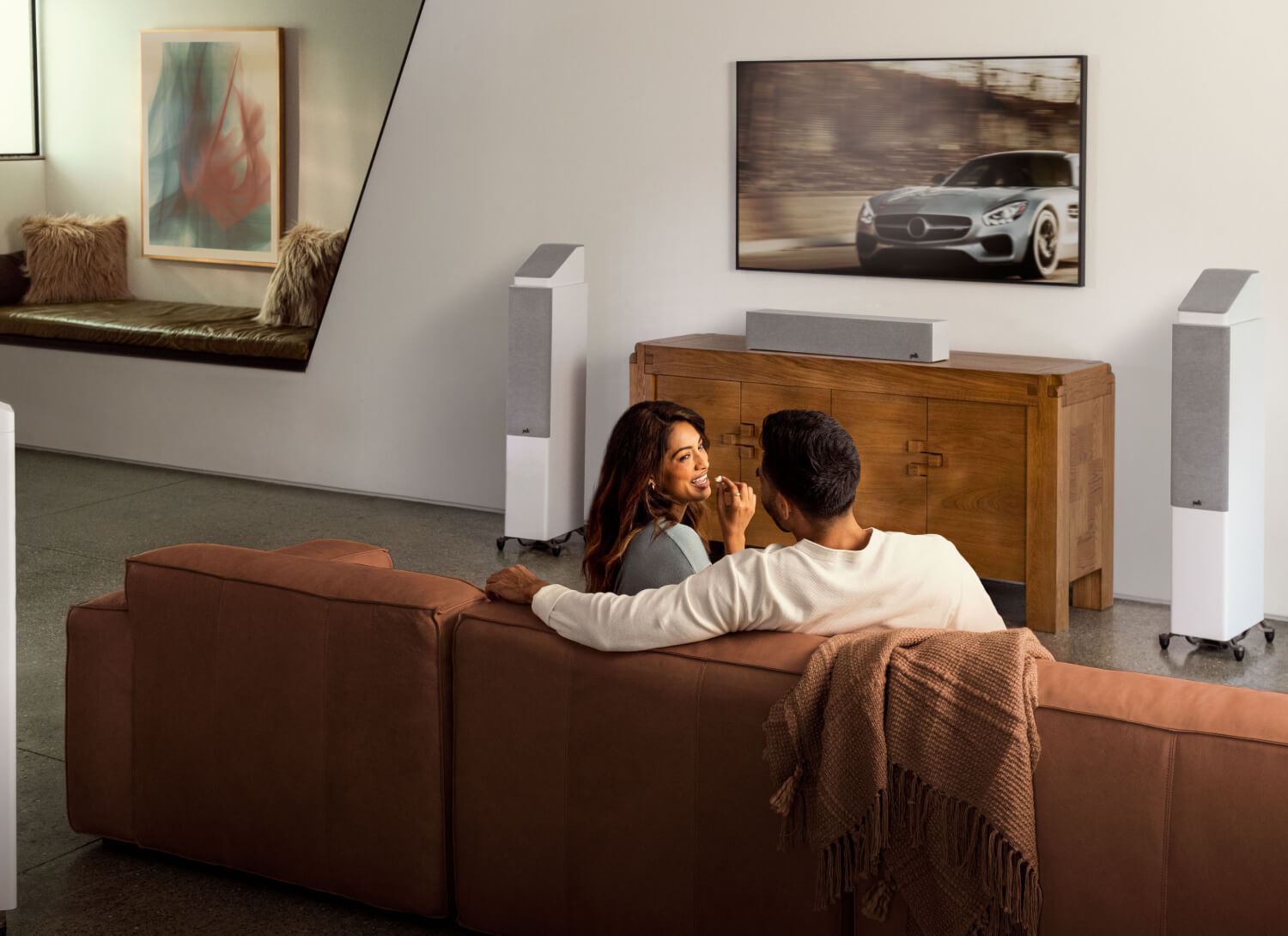 Polks illustrasjon av Reserve-serien med Dolby Atmos